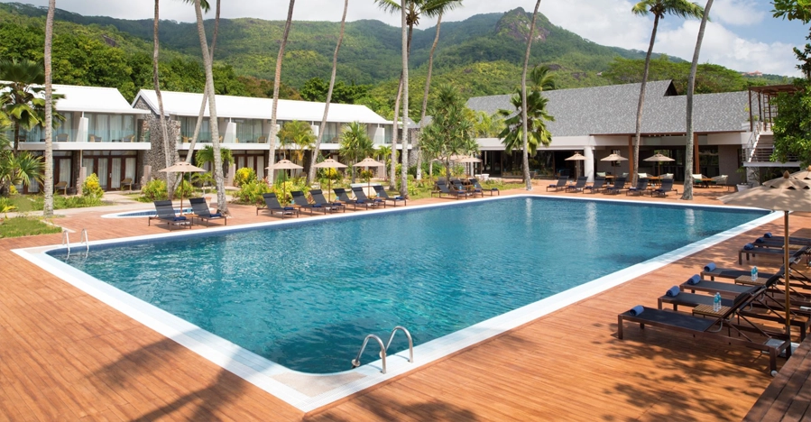 Avani+ Barbarons Seychelles Resort exterior pool.