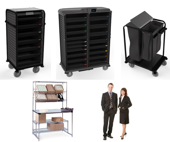 ProHost® Nexus Boutique Solution, including 20S Supplier Cart, C3 Collector Cart, 56R Reserve Cart, Centralized Amenities and Equipment Programming by Hostar International.