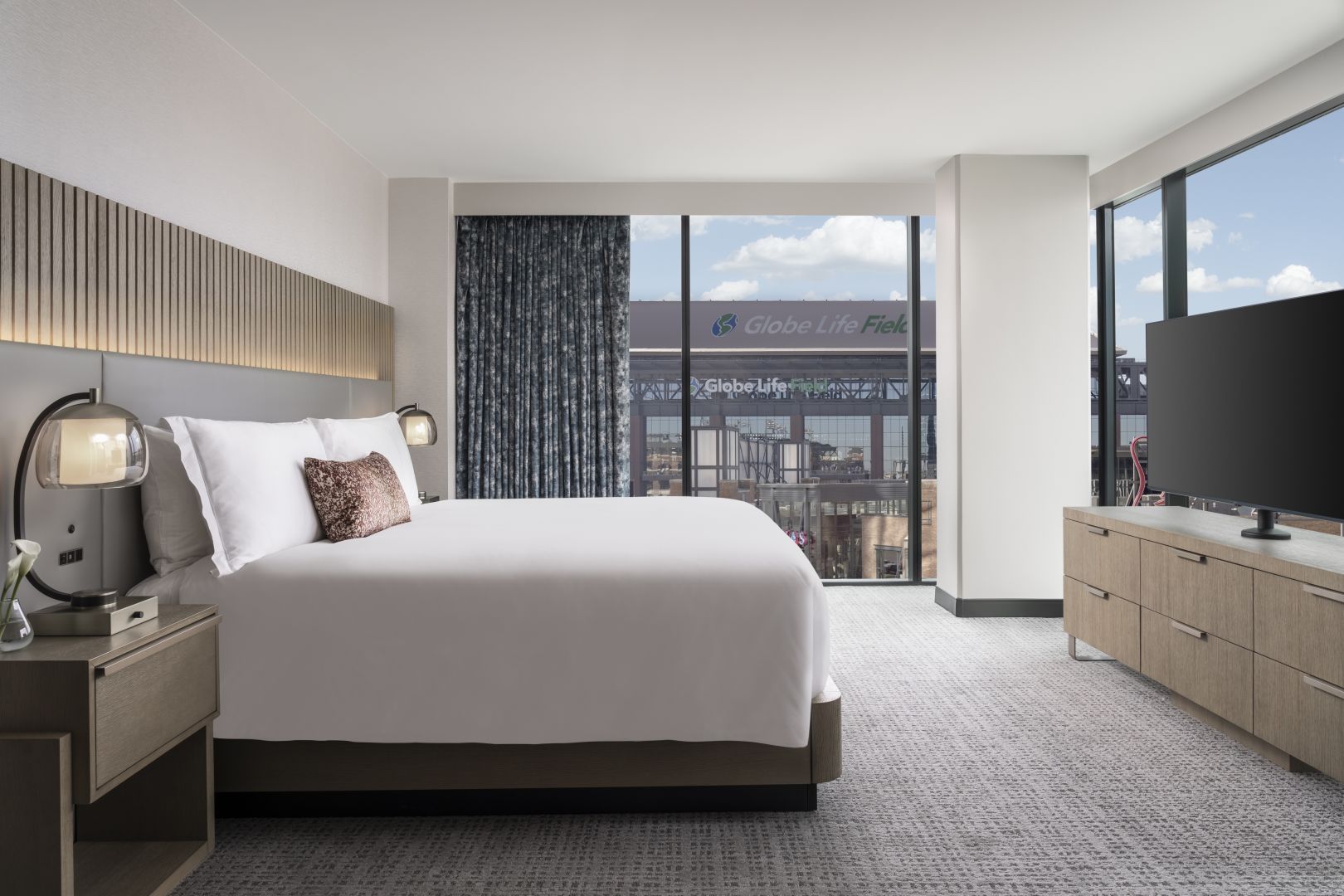 Loews Arlington Hotel bedroom interior.