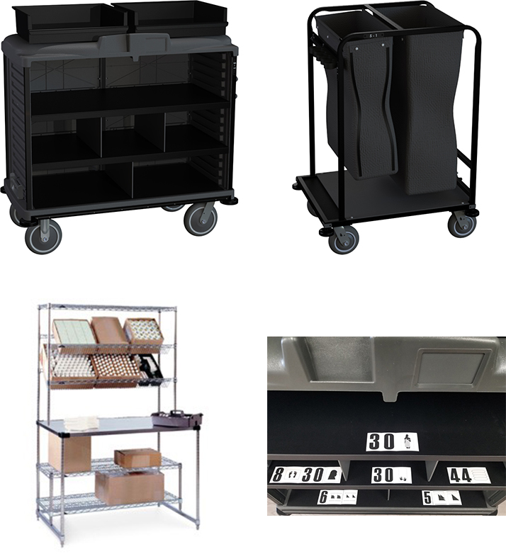 Select Service Solution, including 2030S Supplier Cart, C2 Collector, Centralized Amenities and Equipment Programming by Hostar International.