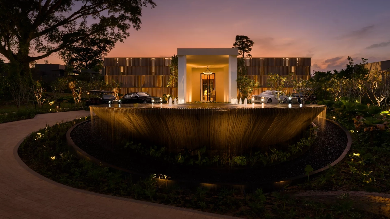 Raffles Sentosa Singapore villa exterior.