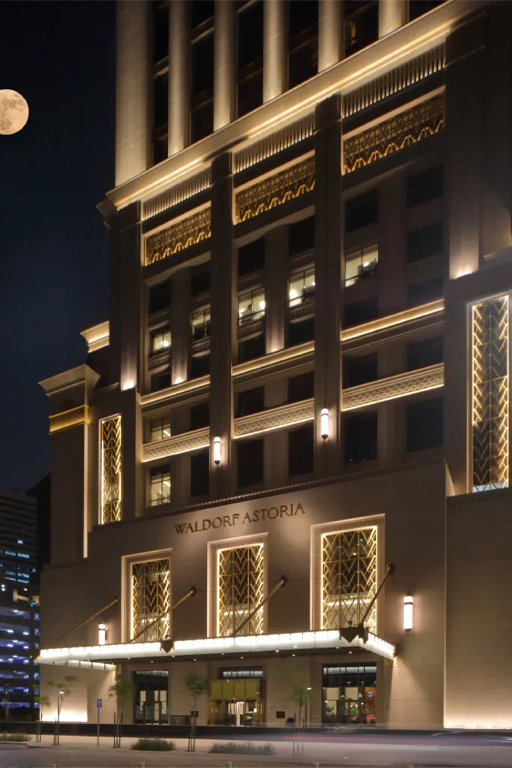 Exterior of Waldorf Astoria Doha West Bay